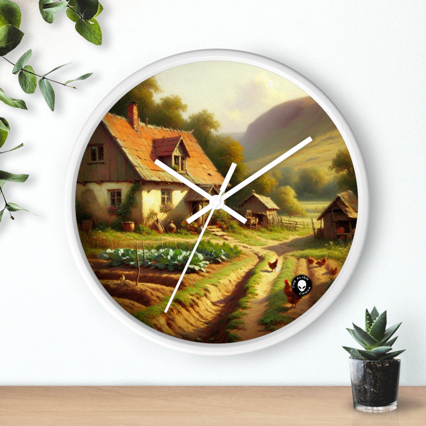 "Bustling Market: A Colorful Post-Impressionist Scene" - The Alien Wall Clock Post-Impressionism