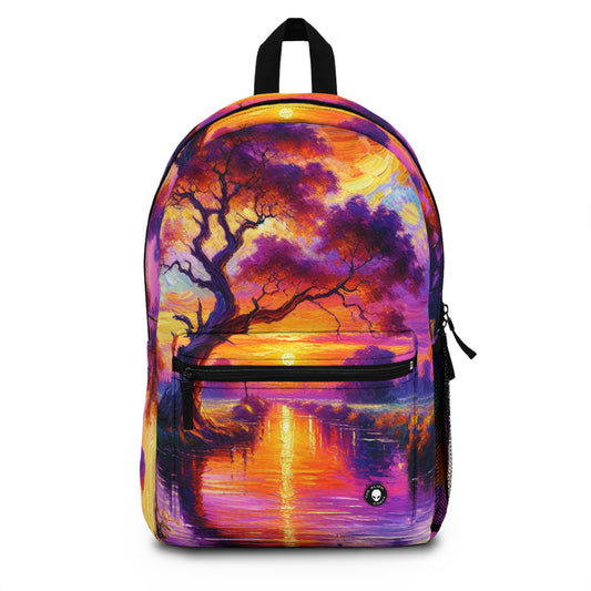 "Boulevards d'illumination : un paysage urbain post-impressionniste vibrant" - The Alien Backpack Post-Impressionism