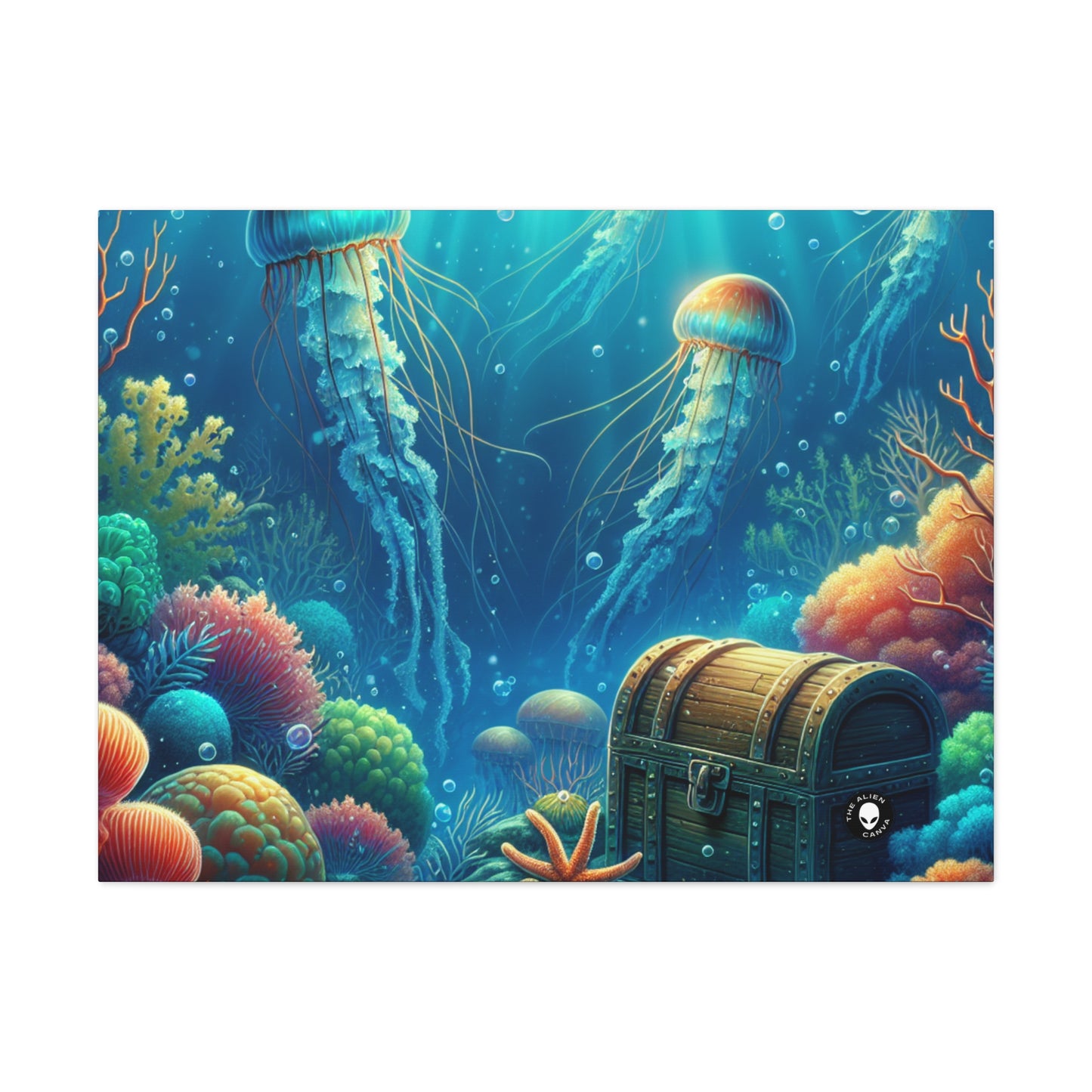 "Beneath the Waves: A Hidden Treasure" - The Alien Canva