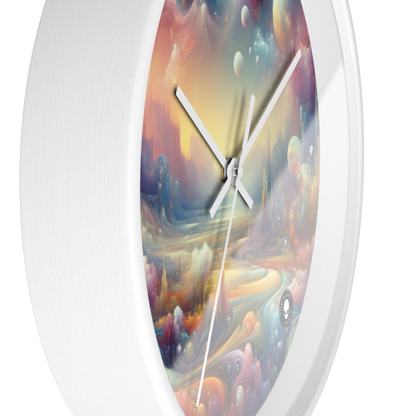 "Dreamscape Delights: A Surreal Painting" - The Alien Wall Clock