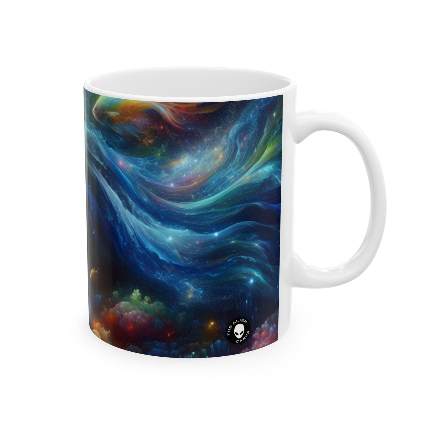 "Enchantment Under the Stars: A Mystical Underwater Journey" - The Alien Ceramic Mug 11oz