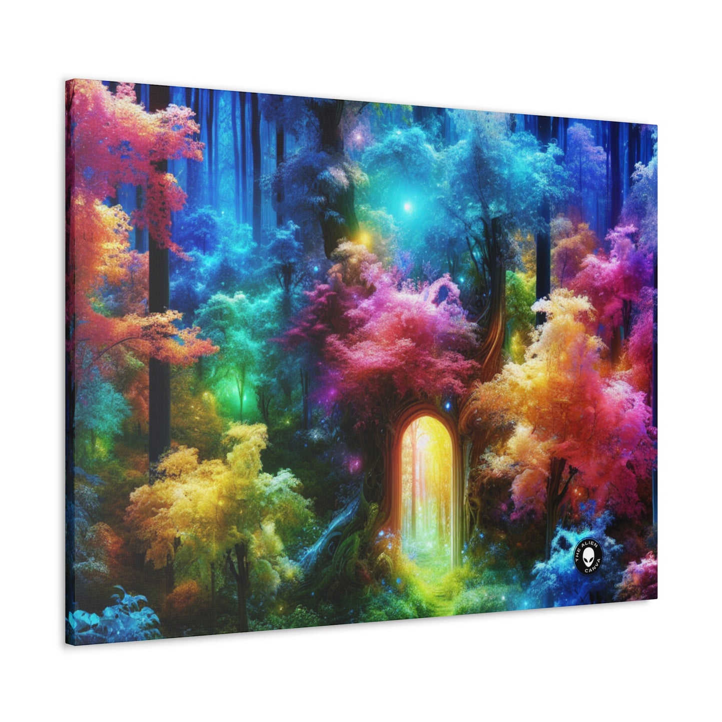 "Bosque Arcoiris Encantado: Puerta al Reino Invisible" - The Alien Canva