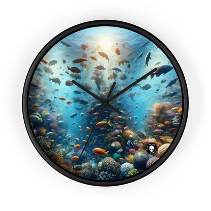 "Glimmering Reef: A Colorful Underwater Wonderland" - The Alien Wall Clock