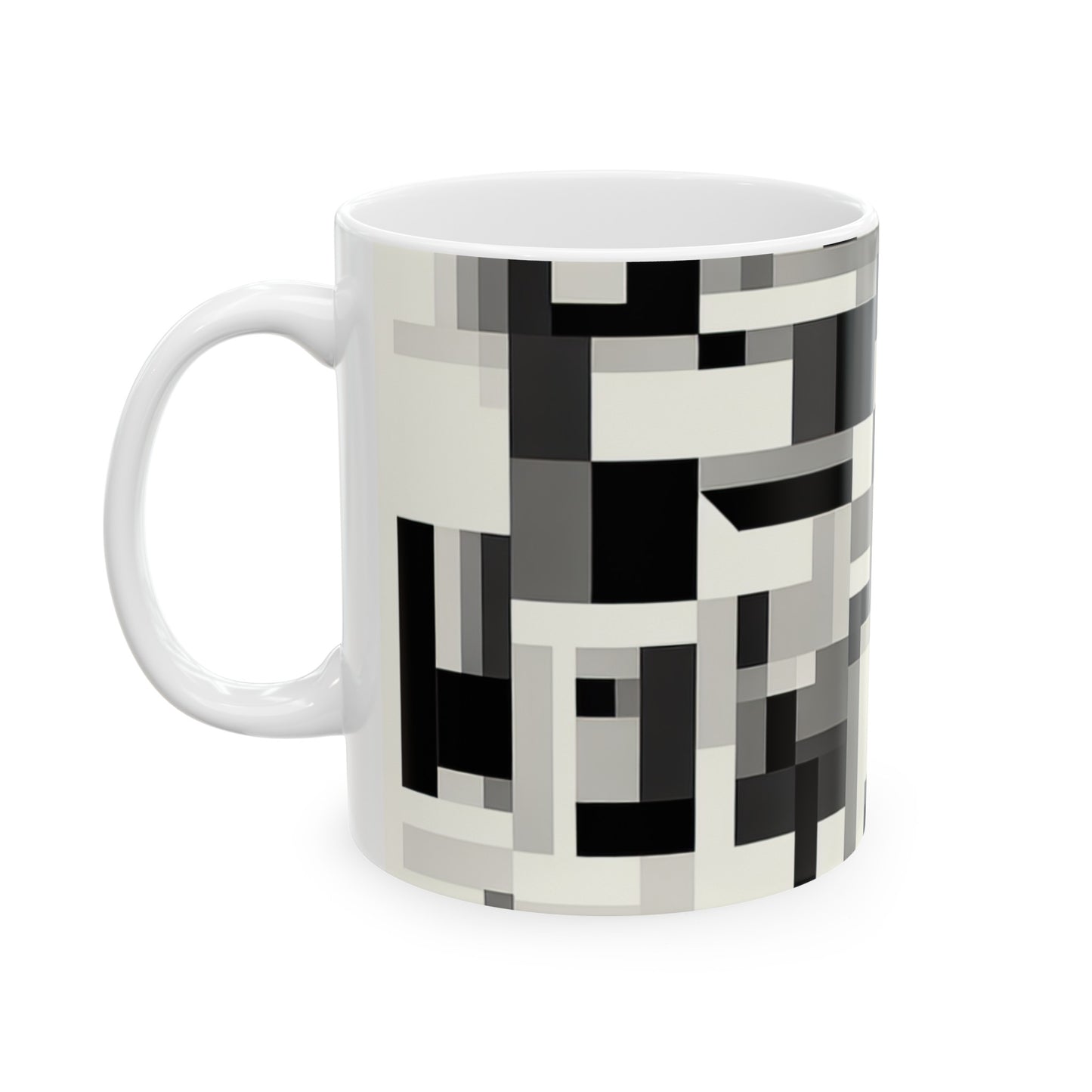 "Paysage urbain dans le cubisme analytique" - La tasse en céramique extraterrestre 11oz Cubisme analytique