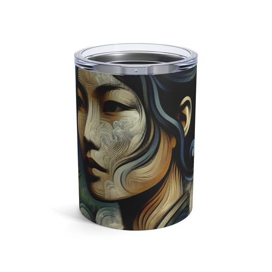 "Fumée primitive : un portrait mystique." - L'Alien Tumbler 10oz Primitivisme