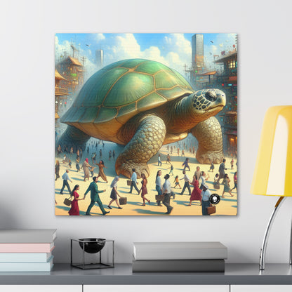 "La tortue merveilleuse dans la ville" - The Alien Canva