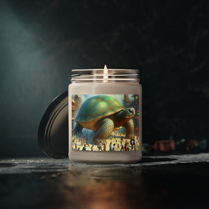 "La merveilleuse tortue dans la ville" - Bougie parfumée au soja Alien 9oz