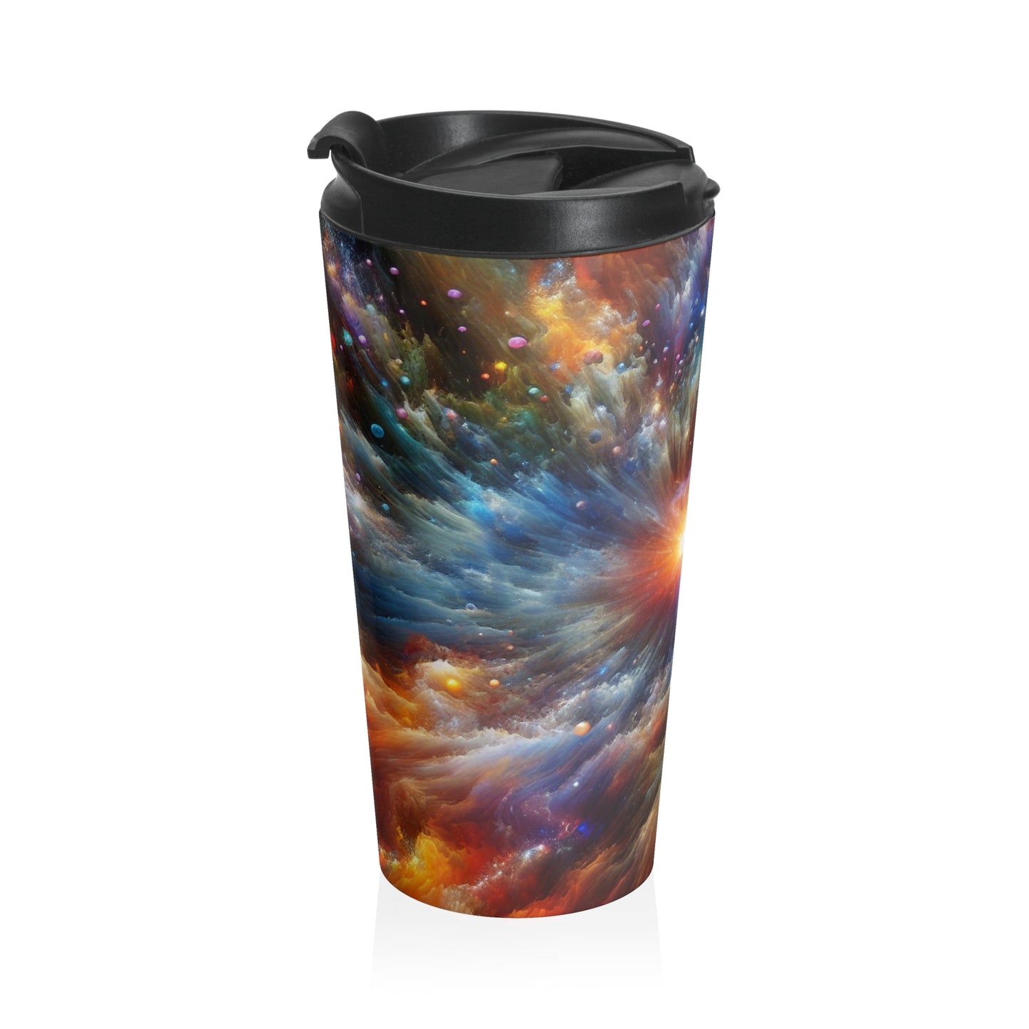 "Galactic Creation: A Kaleidoscope of Cosmic Wonder" - The Alien Stainless Steel Travel Mug