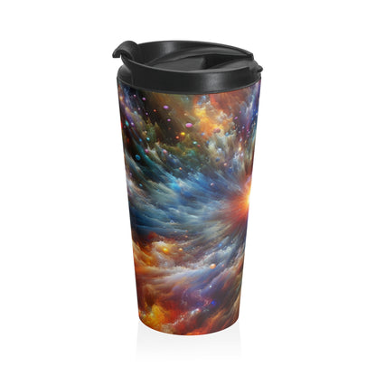 "Galactic Creation: A Kaleidoscope of Cosmic Wonder" - The Alien Stainless Steel Travel Mug