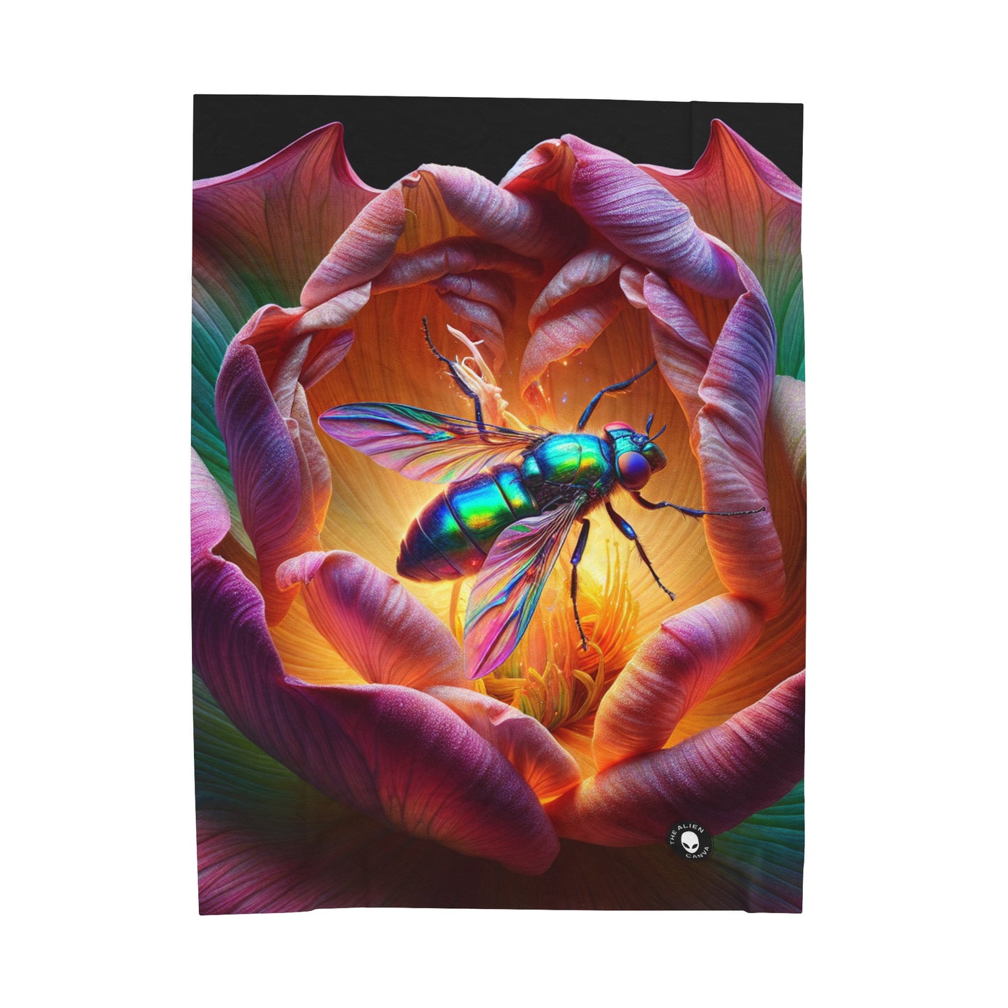 "The Beauty of Nature: A Hyperrealistic Insect Mosaic" - The Alien Velveteen Plush Blanket Hyperrealism