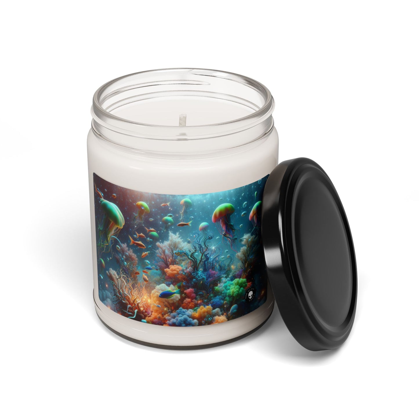 "Neon Fish Dance in Coral Forest" - The Alien Scented Soy Candle 9oz