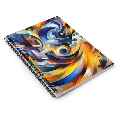 "Primal Energy in Wild Nature" - The Alien Spiral Notebook (Ruled Line) Primitivism Style