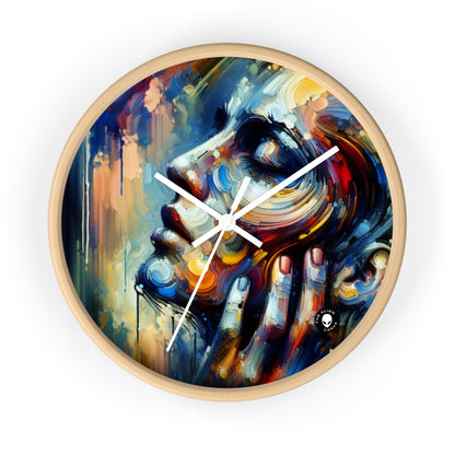 "City Lights: A Neo-Expressionist Ode to Urban Chaos" - The Alien Wall Clock Neo-Expressionism