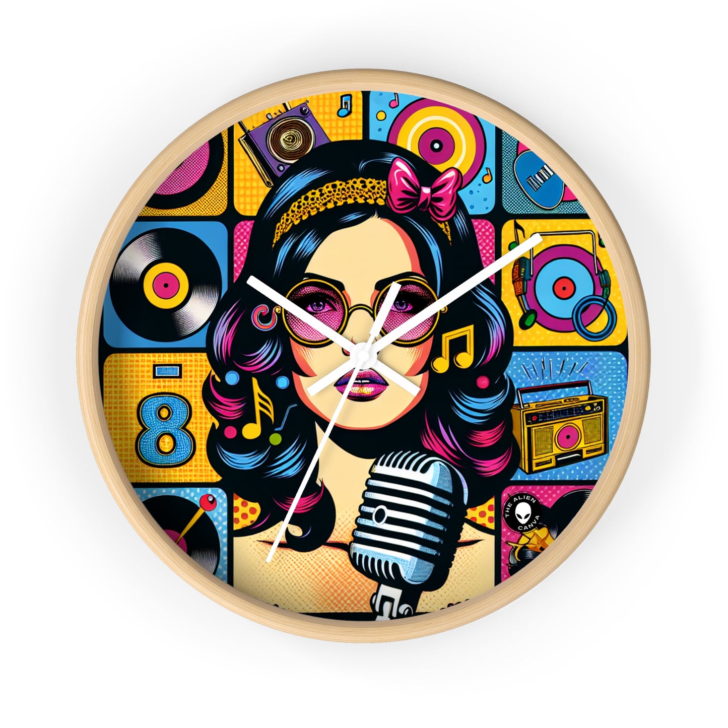 "Celebrando la iconografía pop: un retrato retrospectivo" - The Alien Wall Clock Pop Art