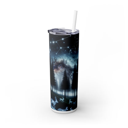 "Oasis galáctico": vaso estrecho con pajita de 20 oz de Alien Maars®