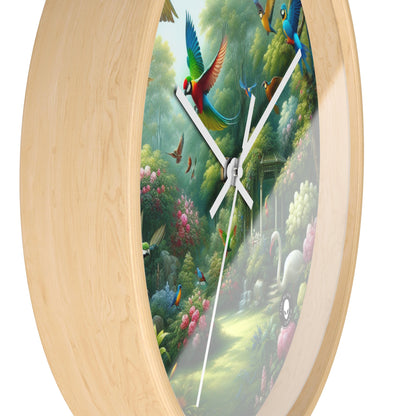 "Exotic Bird Haven" - L'horloge murale extraterrestre