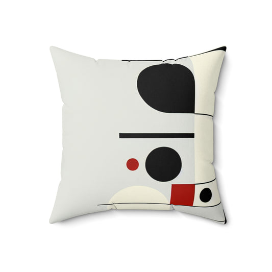 "Dynamic Balance: A Suprematist Exploration"- The Alien Spun Polyester Square Pillow Suprematism