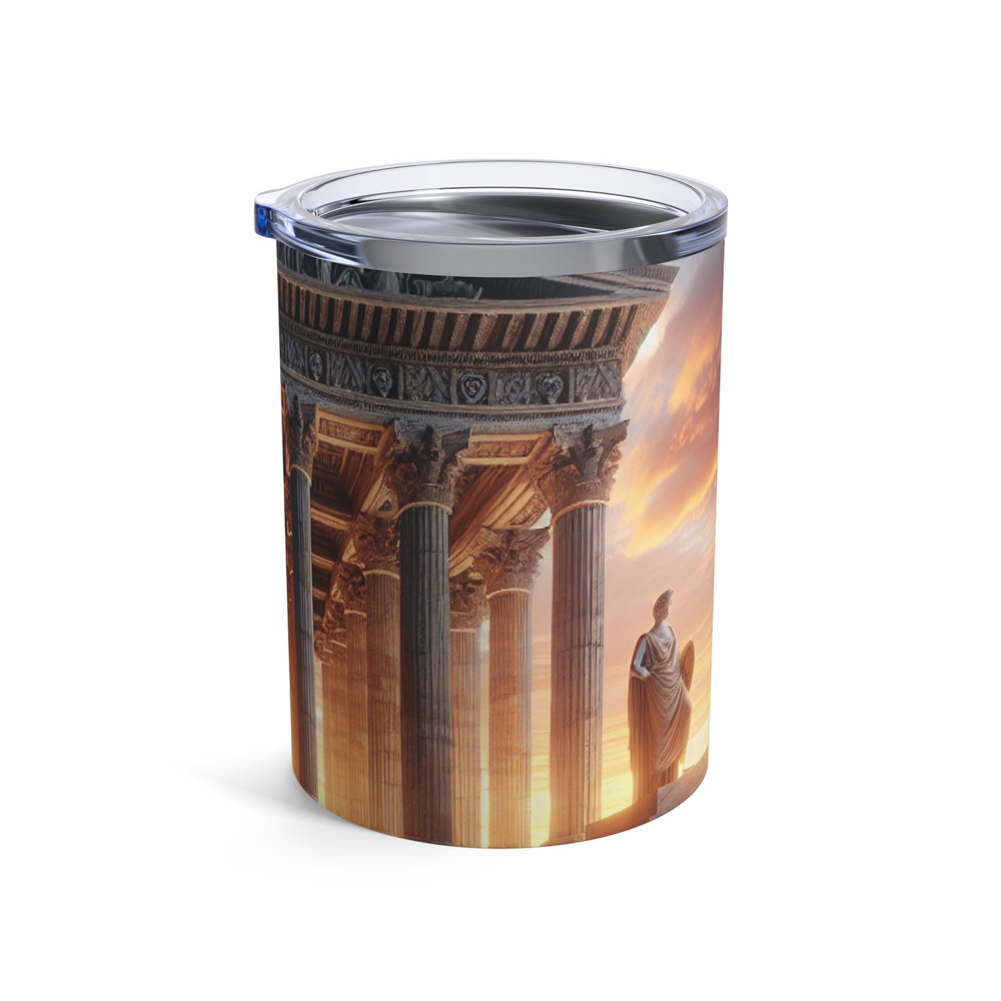 "Warm Glow of the Grecian Temple" - The Alien Tumbler 10oz Neoclassicism Style