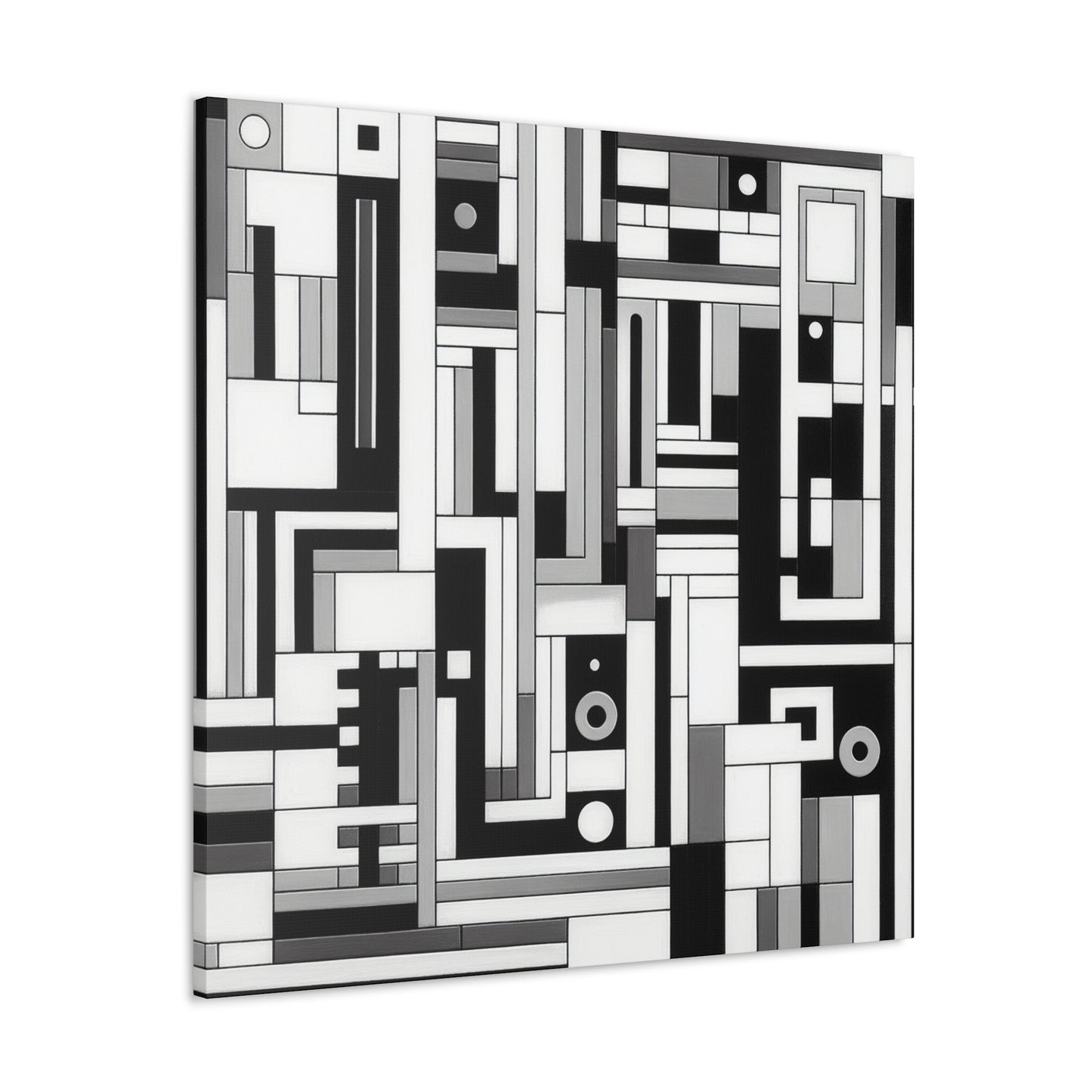 "De Stijl in Black and White" - The Alien Canva De Stijl Style