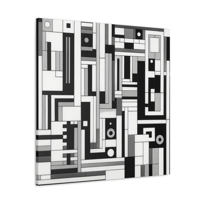 "De Stijl in Black and White" - The Alien Canva De Stijl Style