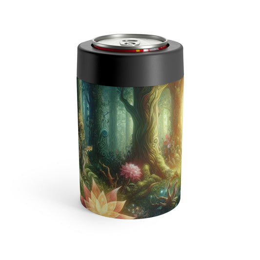 Enchanted Woodland: Glowing Blossoms and Mystical Beings - The Alien Can Holder