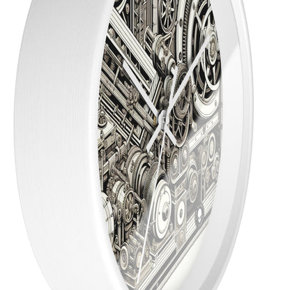 "Urban Precision: Modern City at Sunset" - The Alien Wall Clock Precisionism