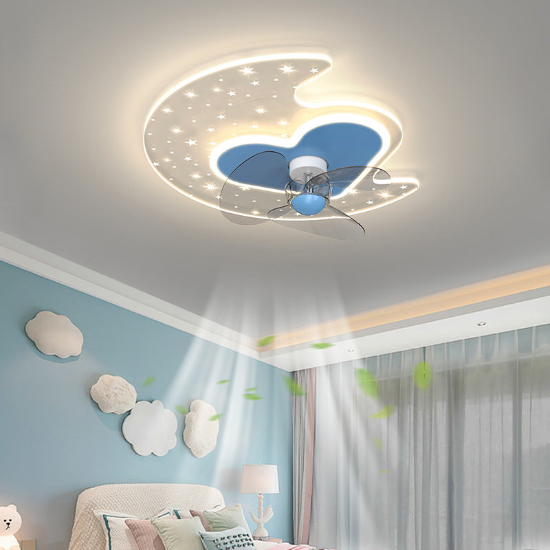 Overhead Fan Light In Children's Bedroom