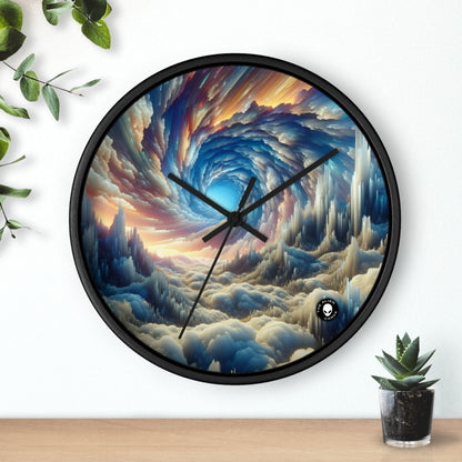 Crystal Peaks and Colorful Skies - The Alien Wall Clock