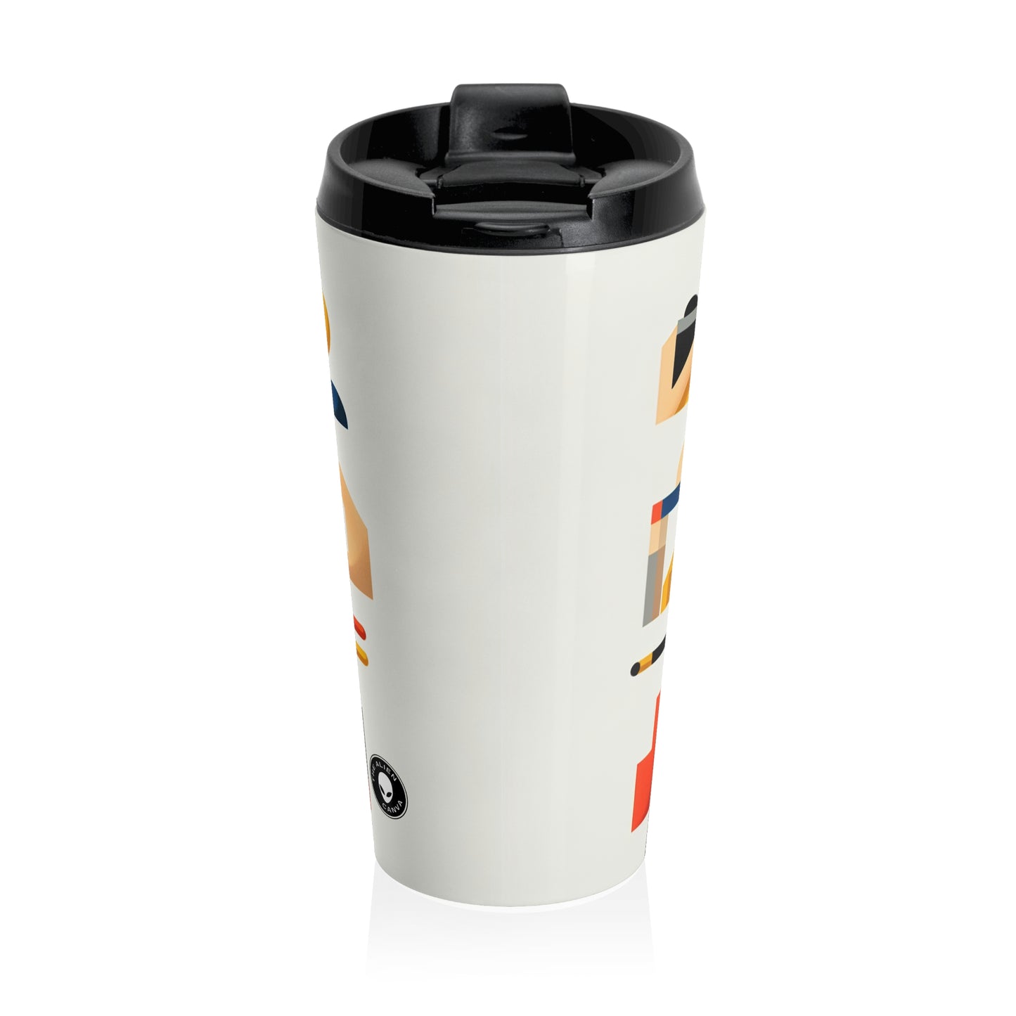 "Tranquil Geometry: Minimalist Landscape Art" - The Alien Stainless Steel Travel Mug Minimalist Art