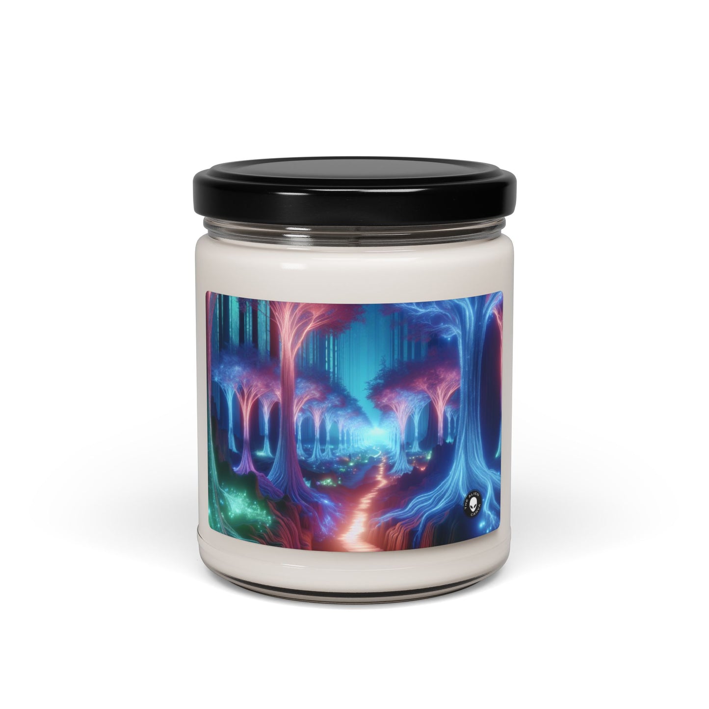 "Glowing Enchanted Forest: A Journey into the Unknown" - The Alien Scented Soy Candle 9oz