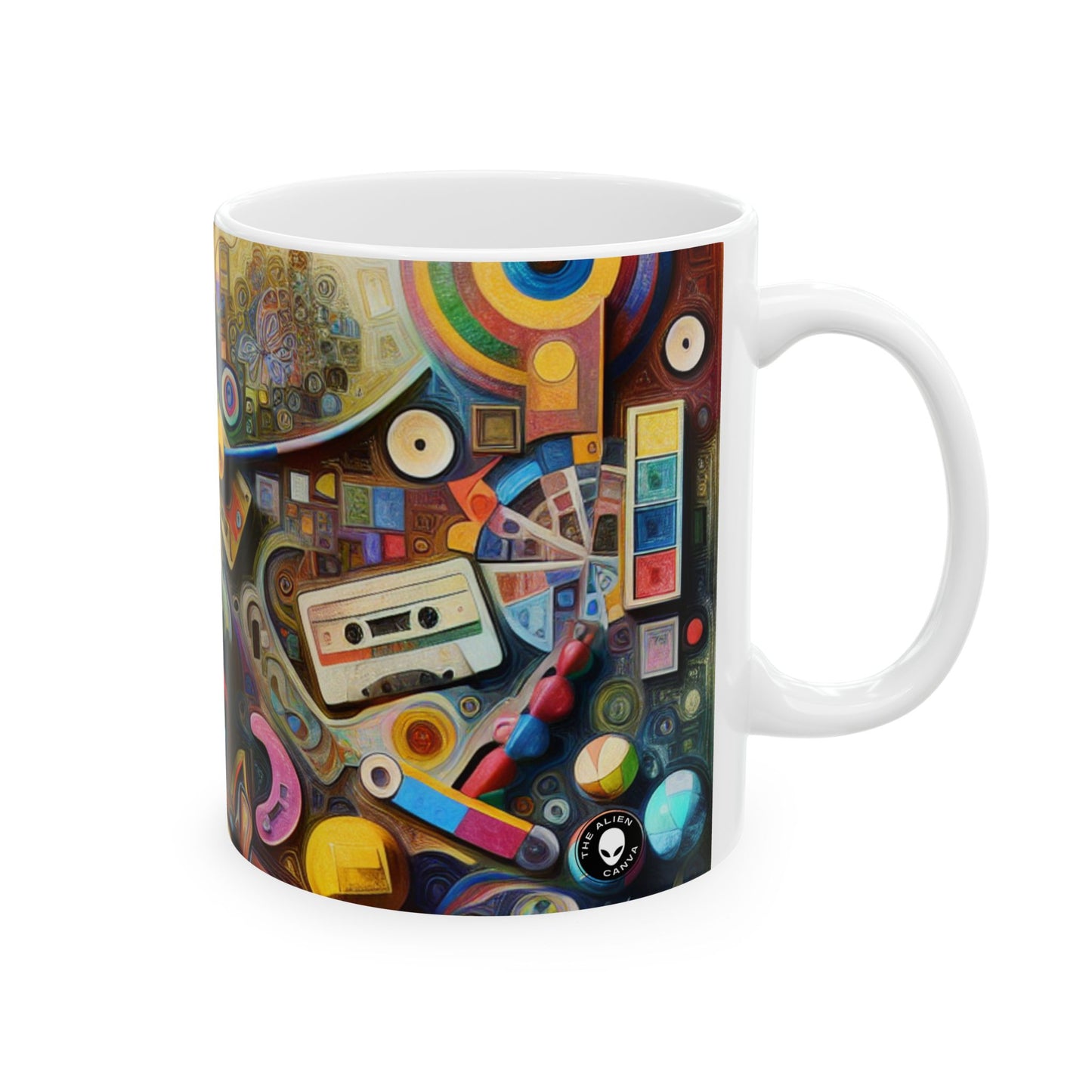 "Memory Lane: Un viaje nostálgico a través del tiempo" - Taza de cerámica The Alien de 11 oz