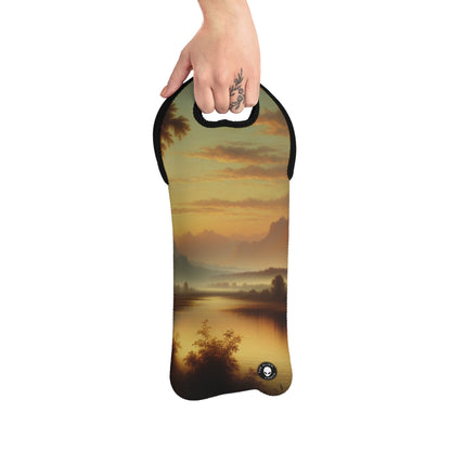 "Matin brumeux : tonalisme serein sur un lac tranquille" - The Alien Wine Tote Bag Tonalism