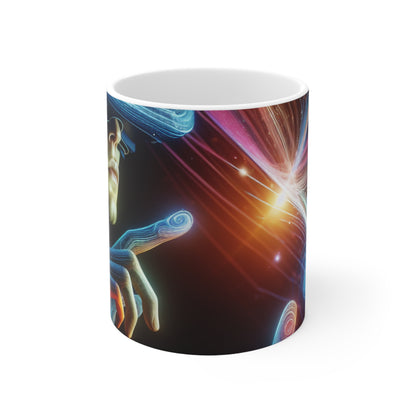 "Realmscape: An Infinite Virtual Odyssey" - The Alien Ceramic Mug 11oz Virtual Reality Art