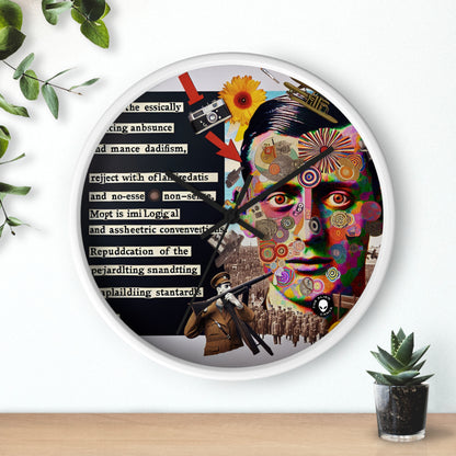 "Absurdity Unleashed: Creating a Dadaist Collage of Chaos" - The Alien Wall Clock Dadaism