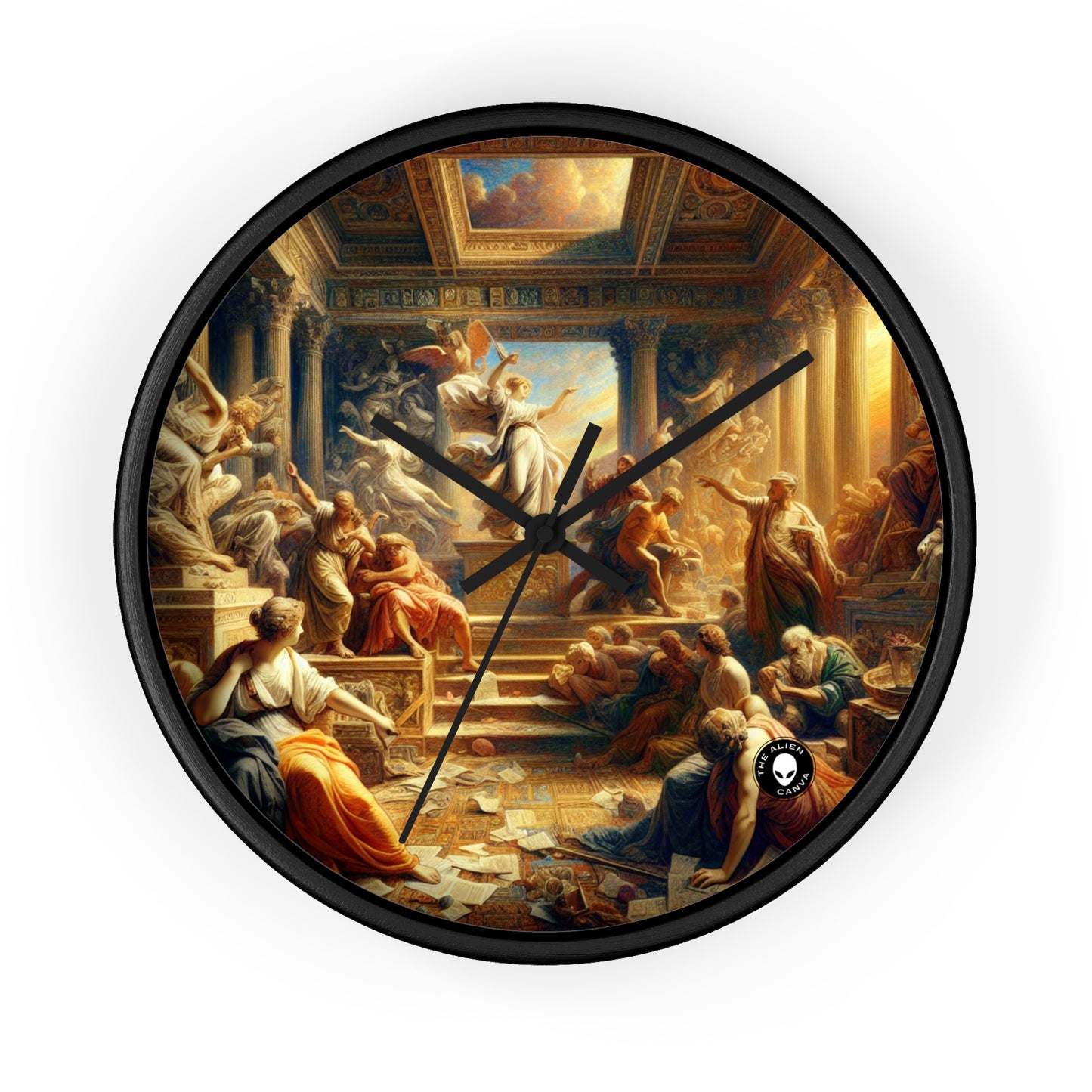 "Modern Renaissance: Leaders of Today" - The Alien Wall Clock Neoclassicism