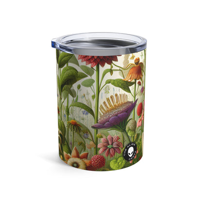 "Enchanted Garden: A Whimsical Scene" - The Alien Tumbler 10oz