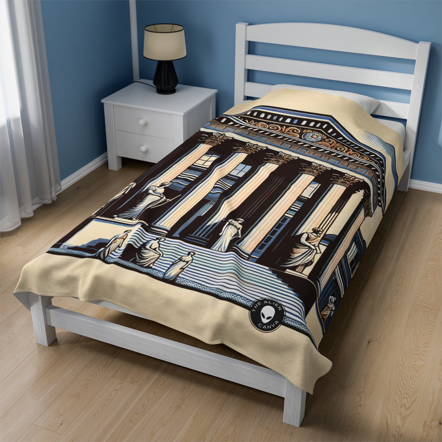 "Neoclassical Urban Elegance" - The Alien Velveteen Plush Blanket Neoclassicism