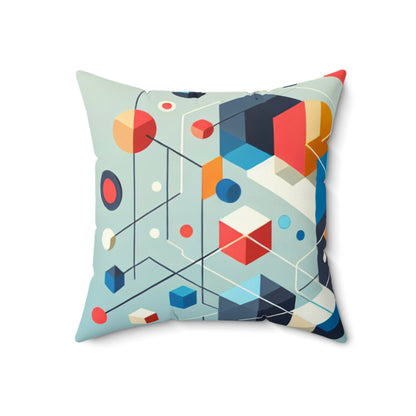 "Collaborative Utopia: A Mural of Hope and Harmony"- The Alien Spun Polyester Square Pillow Relational Art