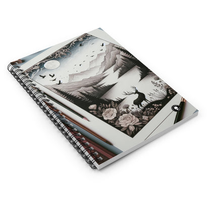 "Twilight Serenity: A Romantic Landscape" - The Alien Spiral Notebook (Ligne Lignée) Romantisme