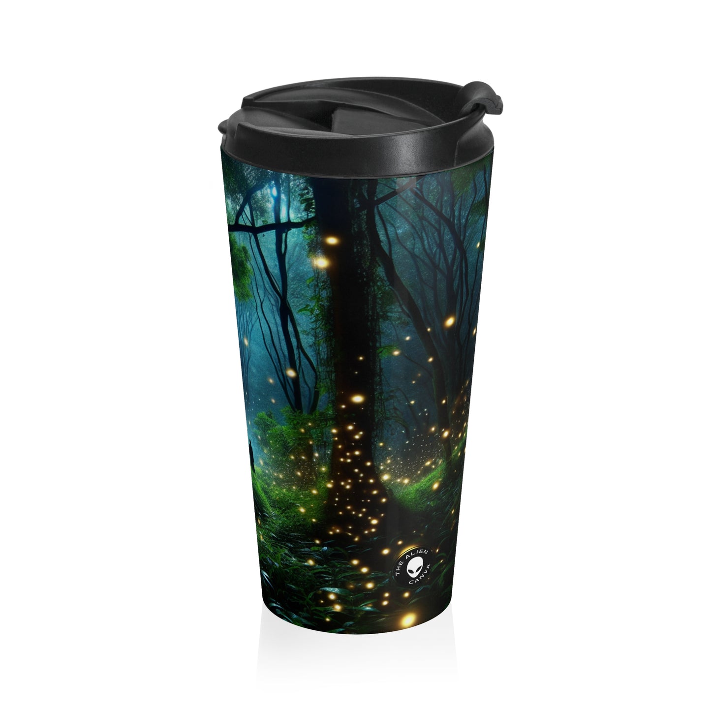 « Enchanted Night » – La tasse de voyage en acier inoxydable Alien