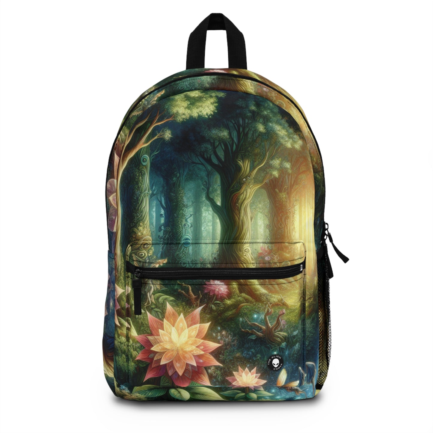 Enchanted Woodland: Glowing Blossoms and Mystical Beings - The Alien Backpack