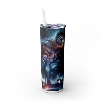 "Oasis galáctico": vaso estrecho con pajita de 20 oz de Alien Maars®