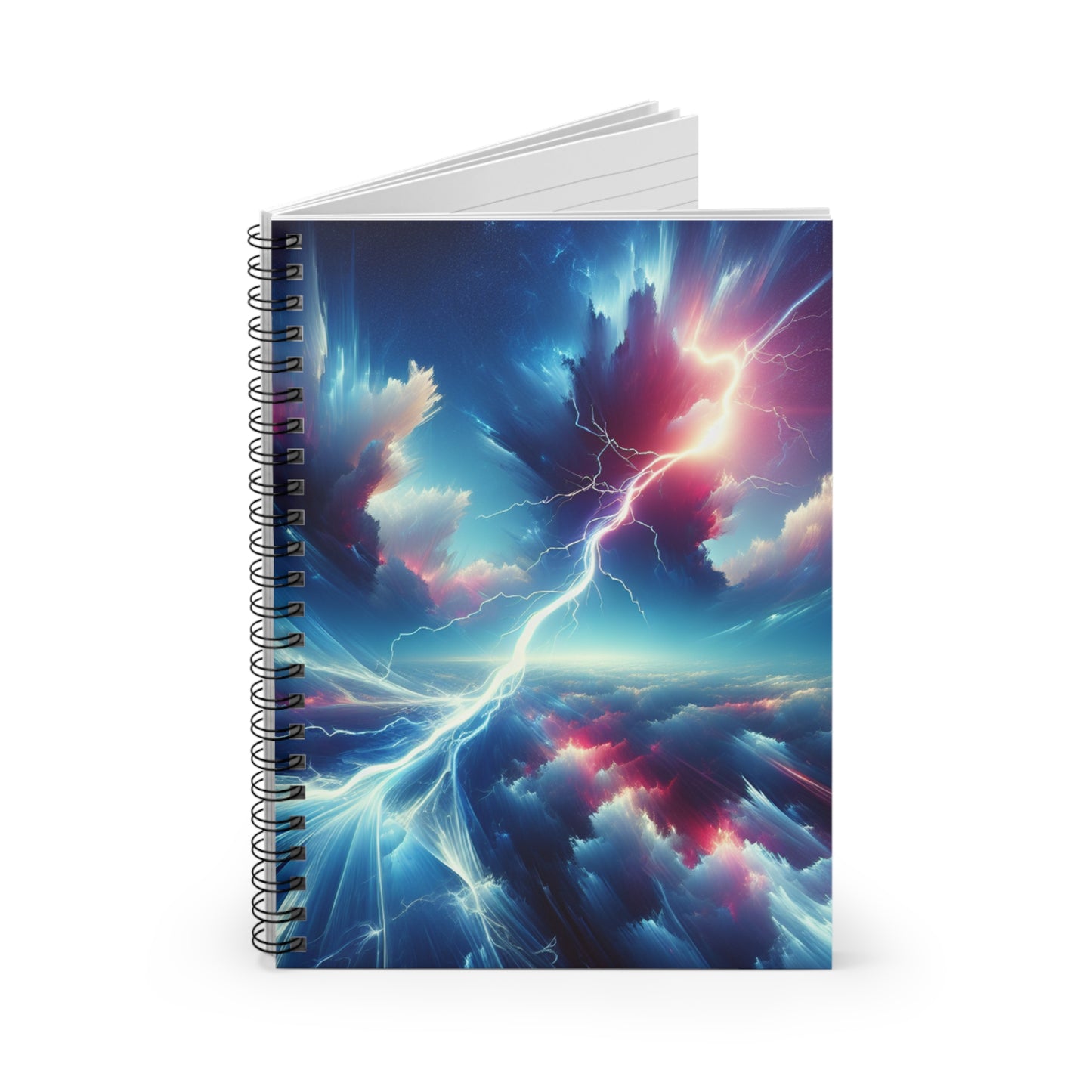 "Electricity In The Sky" - The Alien Spiral Notebook (Ruled Line) Digital Art Style