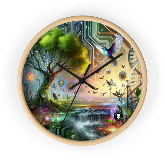 "Techno-Natural Fusion: The Future of Bio Art" - The Alien Wall Clock Bio Art