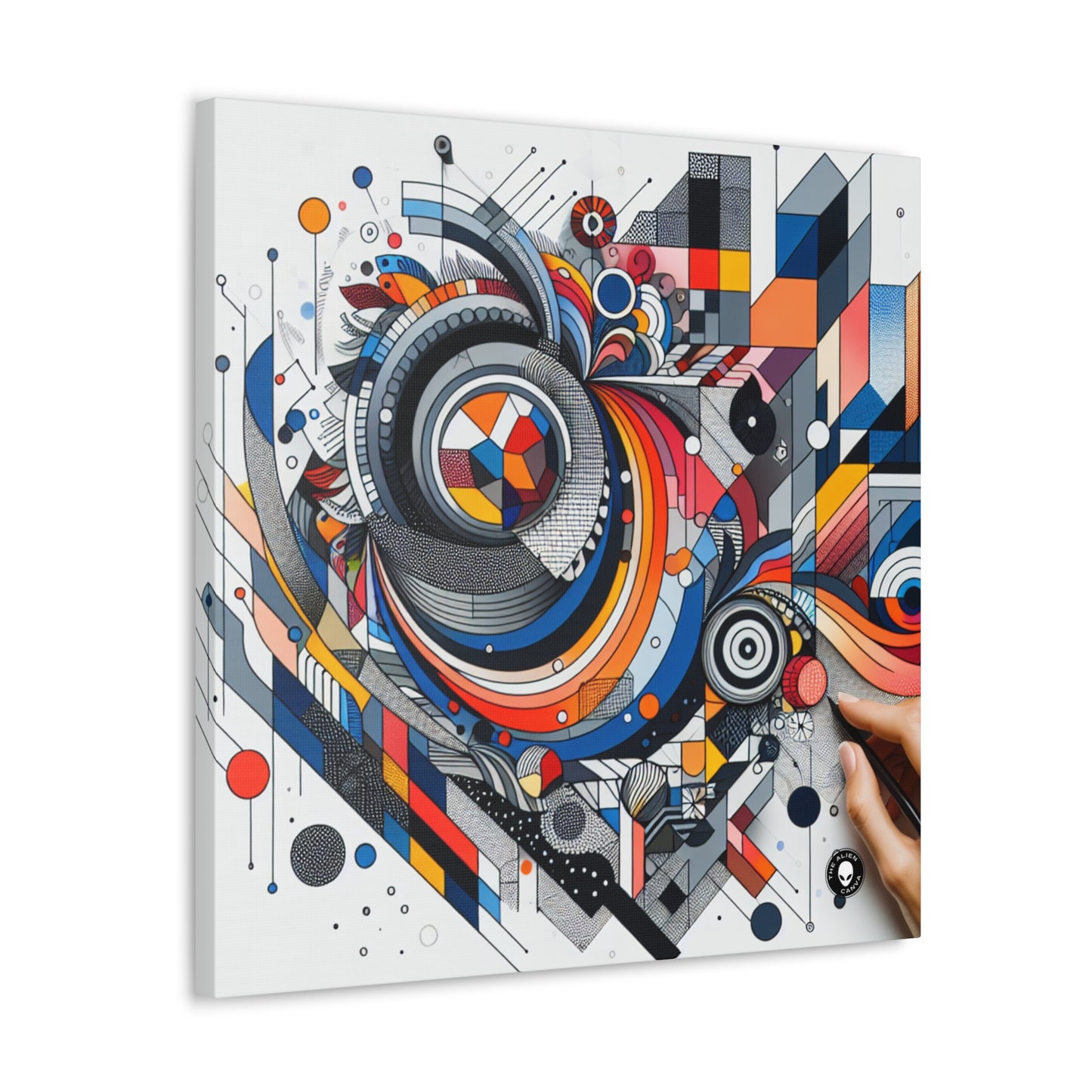 "ShapeSculptor: Interactive Geometric Art Creation" - The Alien Canva Interactive Art