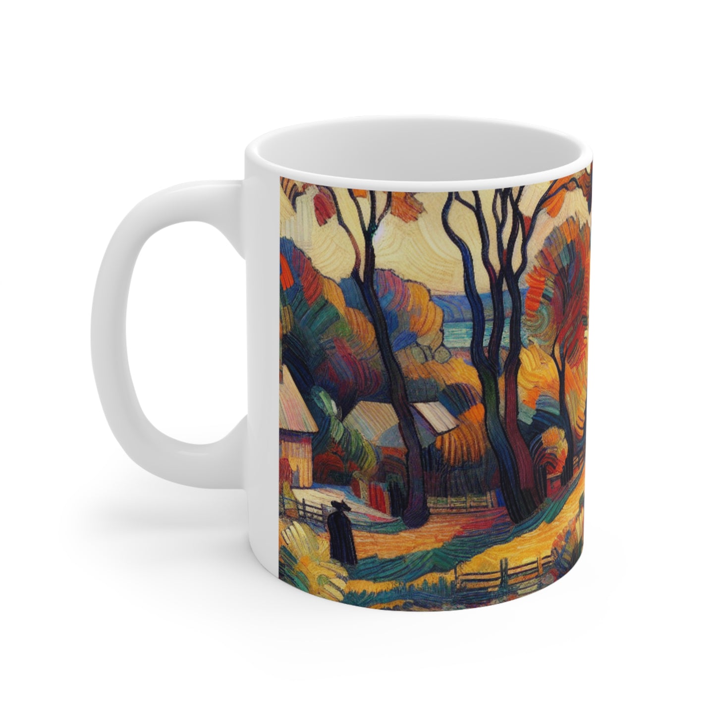 "Nature's Kaleidoscope: A Vivid Fauvism Exploration of the Animal Kingdom" - The Alien Ceramic Mug 11oz Fauvism