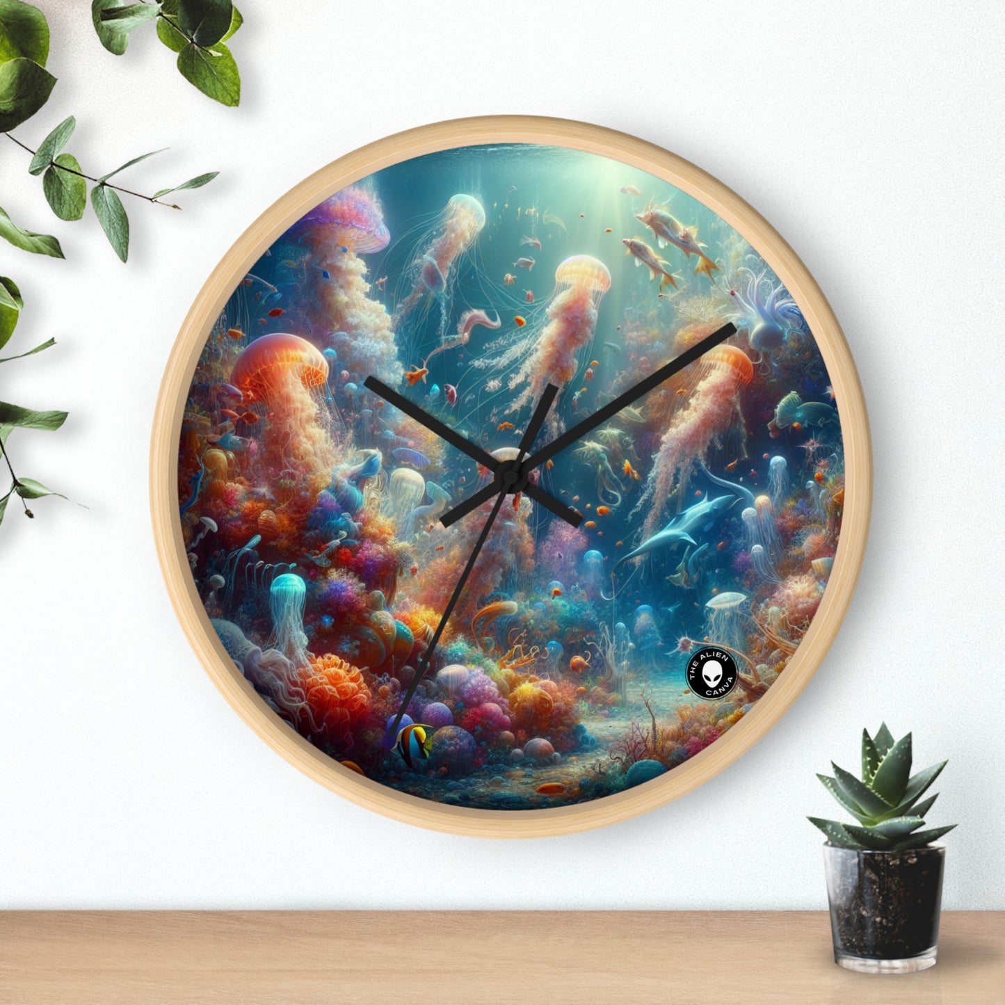 « Pays des merveilles aquatiques enchanté » – L'horloge murale extraterrestre