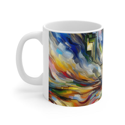 "Storm of Emotions" - The Alien Ceramic Mug 11oz Expressionism