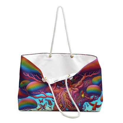 "Animal Tea Party in a Rainbow Wonderland" - The Alien Weekender Bag