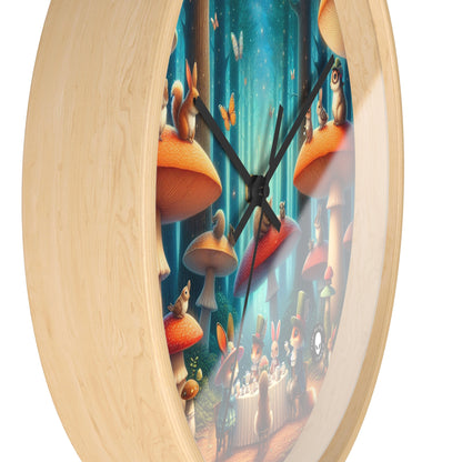 "Mushroom Wonderland: A Magical Tea Party" - The Alien Wall Clock